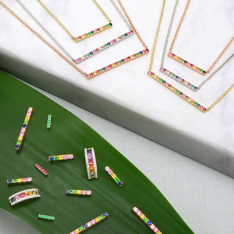 Rainbow Sapphire Necklace.