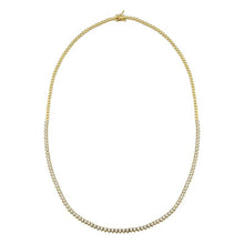 2 Carat Halfway 3-Prong Diamond Tennis Necklace.