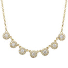 Diamond Halo Strand Necklace.