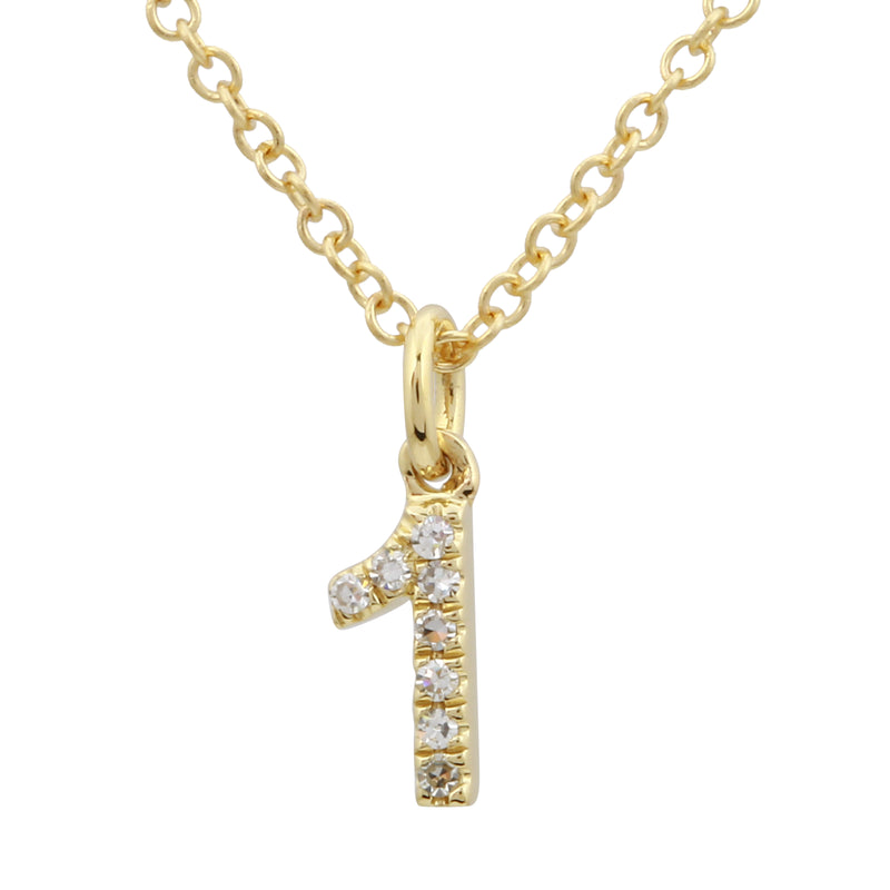 Number Pendant Necklace.
