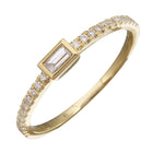 Solitaire Baguette Stack Ring.