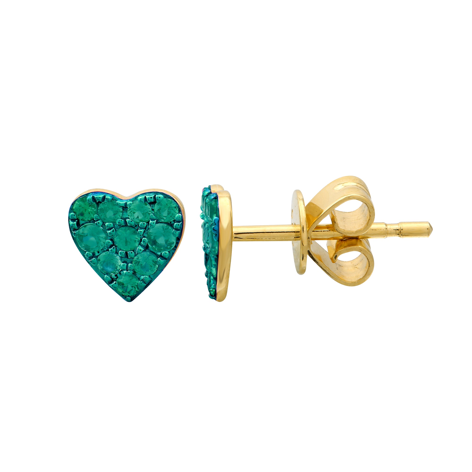 Rhodium Heart Earrings.