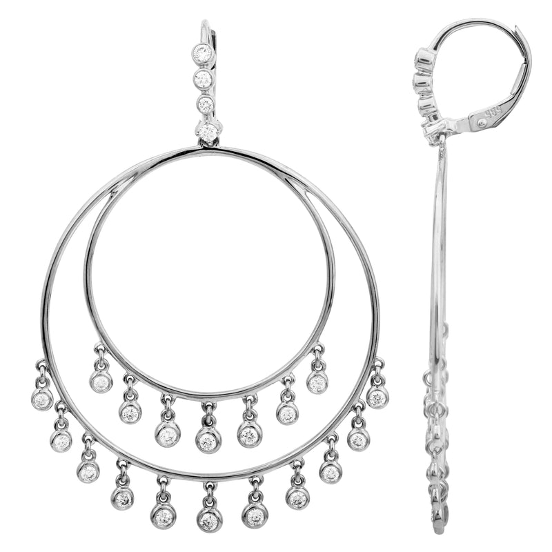 Dangling Diamond Boho Earrings.