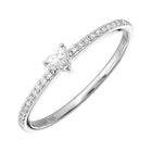 Heart Shape Center Diamond Ring.