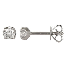 1/3 Carat Diamond Solitaire Stud Earrings.