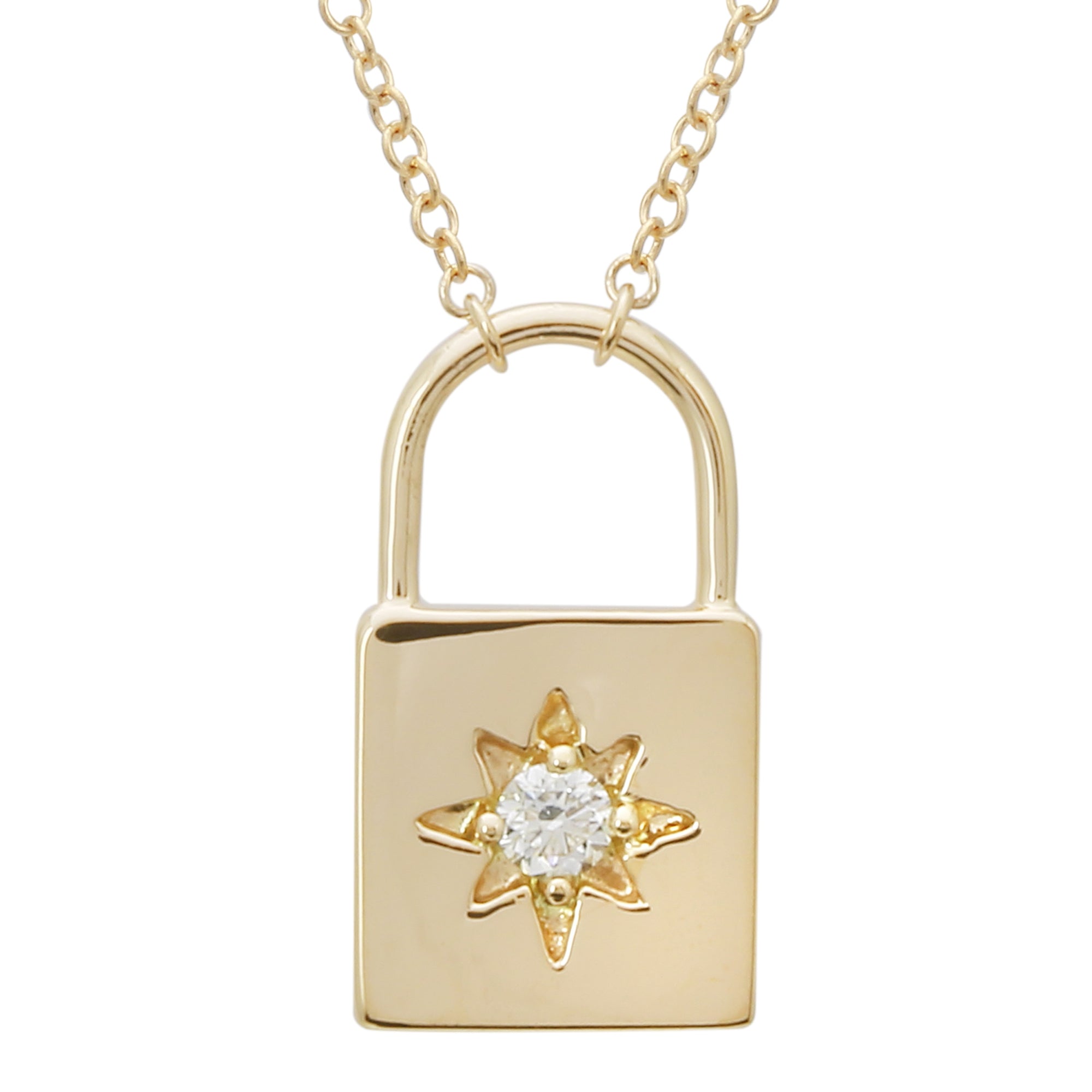 Lock Pendant Necklace.