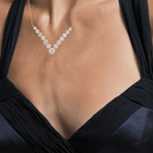 Diamond Chevron Station Necklace.