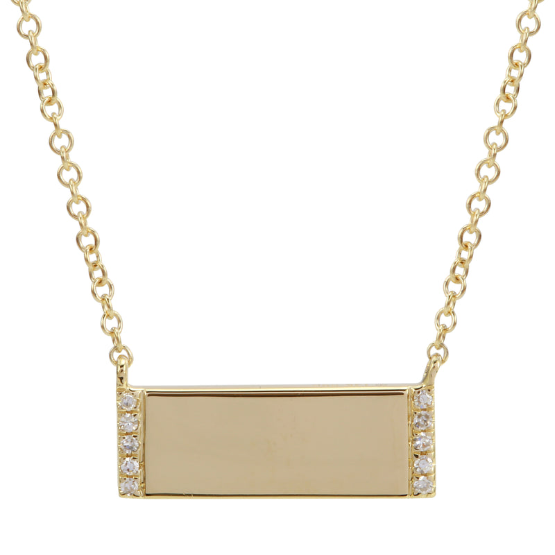 Engravable Bar Pendant.