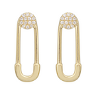 Safety Pin Drop Earrings.