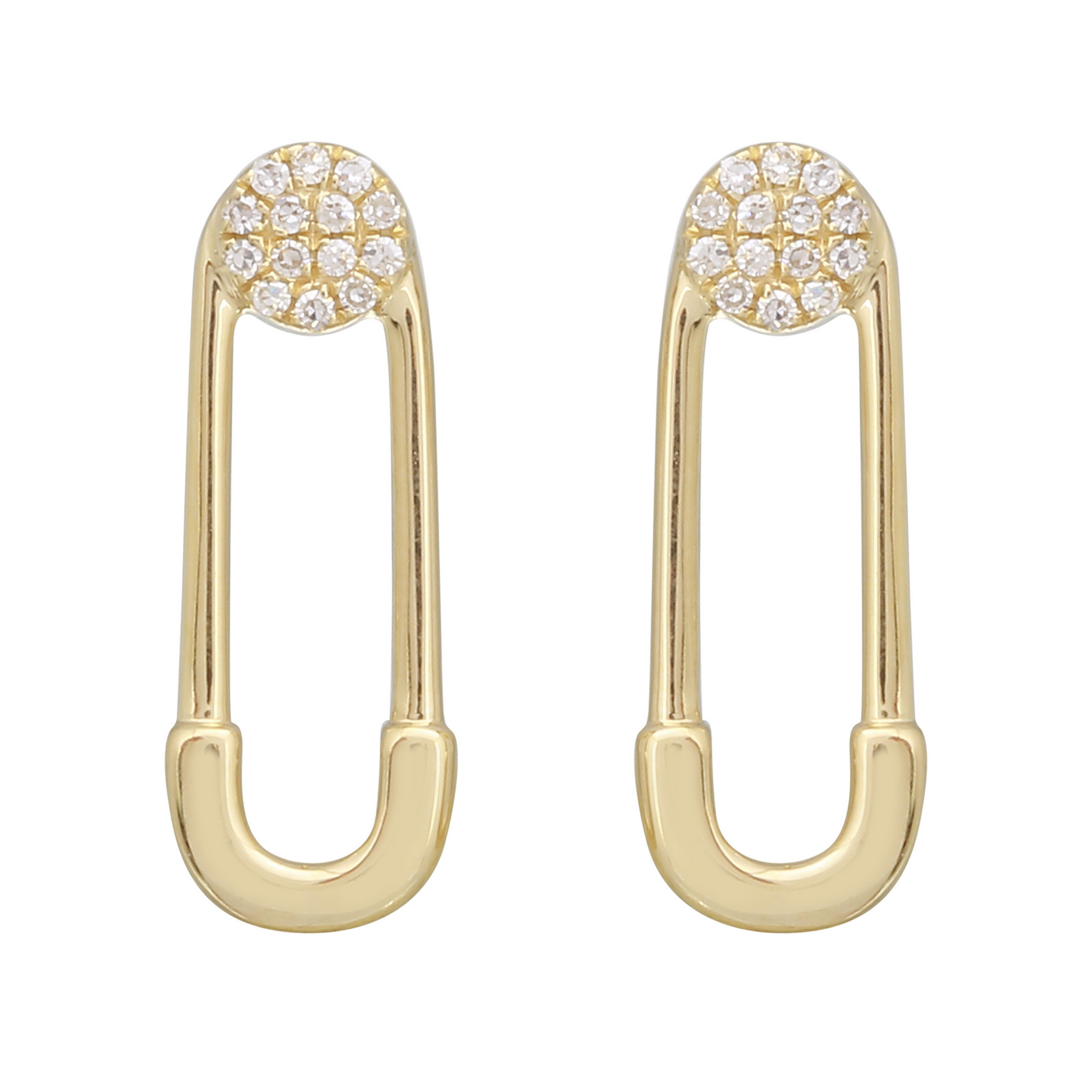 Safety Pin Drop Earrings.