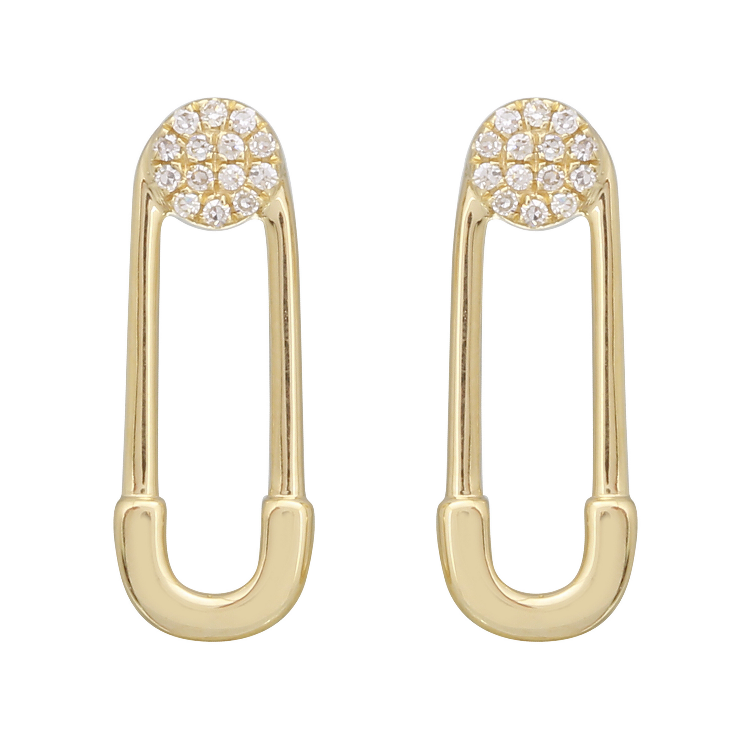 Safety Pin Drop Earrings.