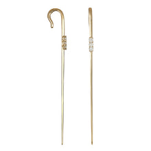 Line Wire Diamond Euro Threader Earring.