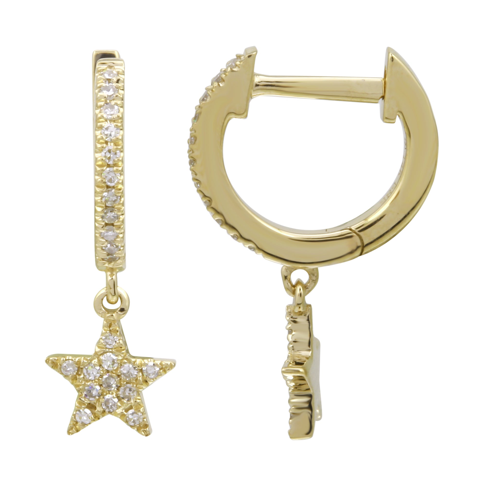 Star Dangle Hoops.