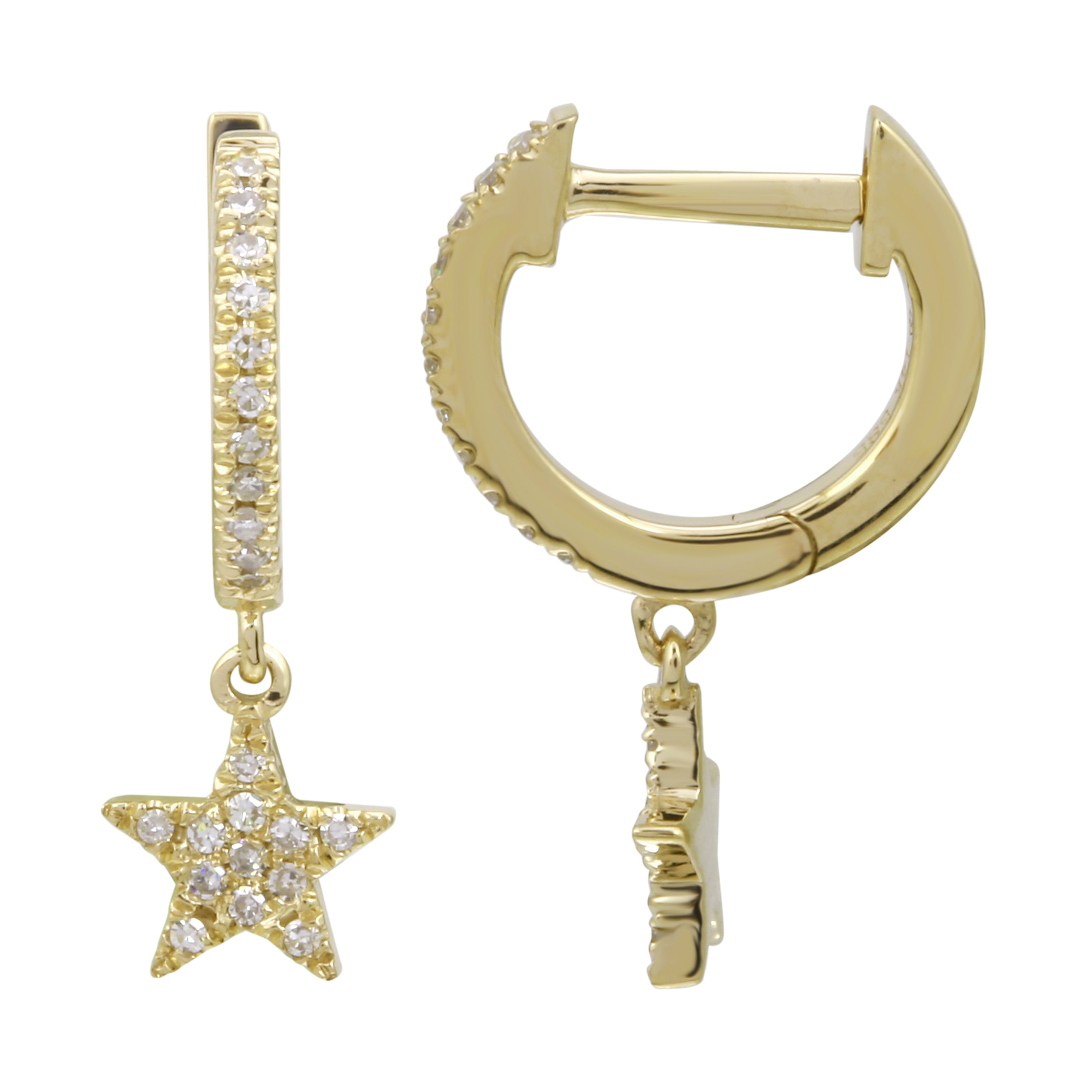 Star Dangle Hoops.