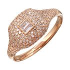 Center Baguette Signet Ring.