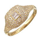 Center Baguette Signet Ring.
