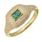 Center Baguette Signet Ring.