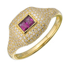 Center Baguette Signet Ring.