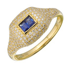 Center Baguette Signet Ring.