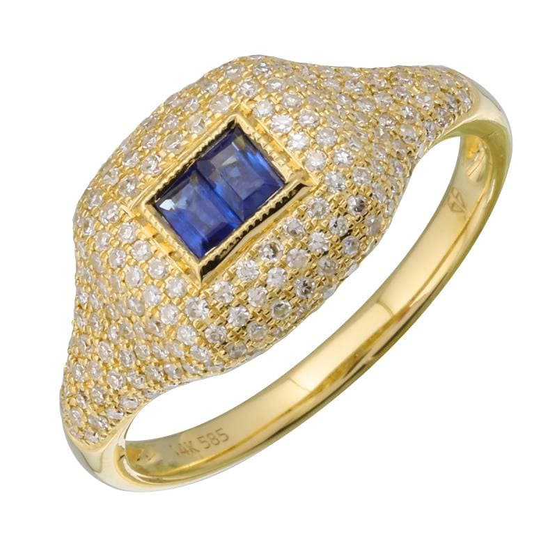 Center Baguette Signet Ring.