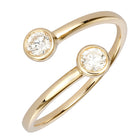 Diamond Bezel Open Spiral Ring.