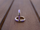 Lavender Baguette Hoops.