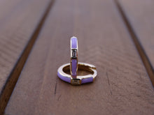 Lavender Baguette Hoops.