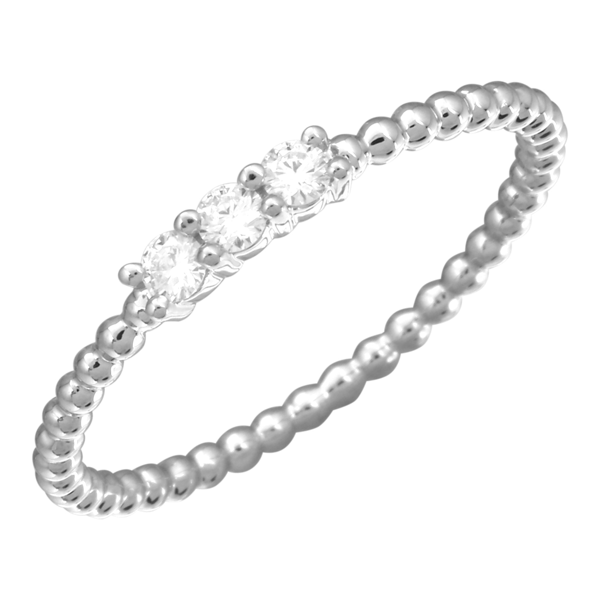 Beaded Eternity Diamond Stack Ring.