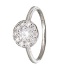 Big Halo Stack Engagement Ring.