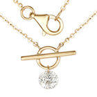 Drilled Diamond Toggle Necklace.