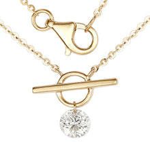 Drilled Diamond Toggle Necklace.