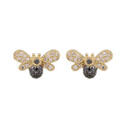 Black Diamond Bee Earrings.