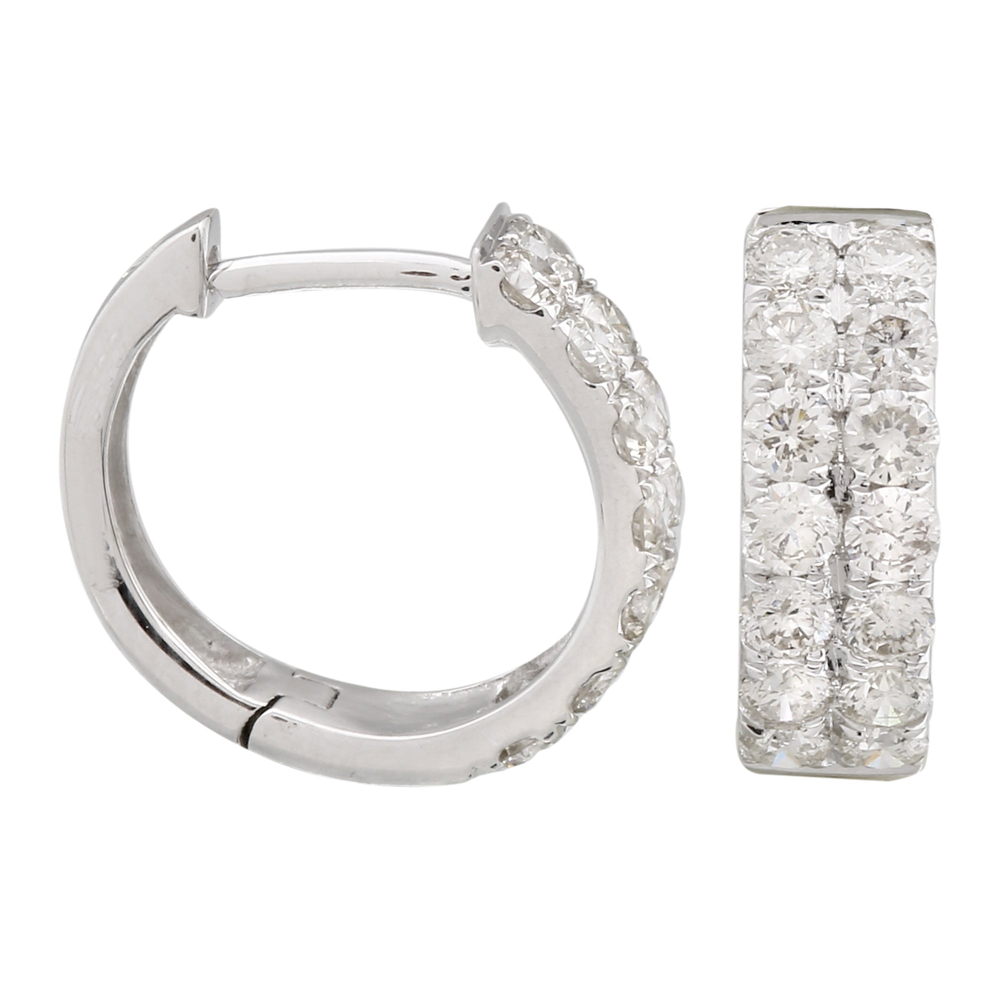 Wide Diamond Hoops.