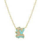 Color Graffiti Initial Necklace.