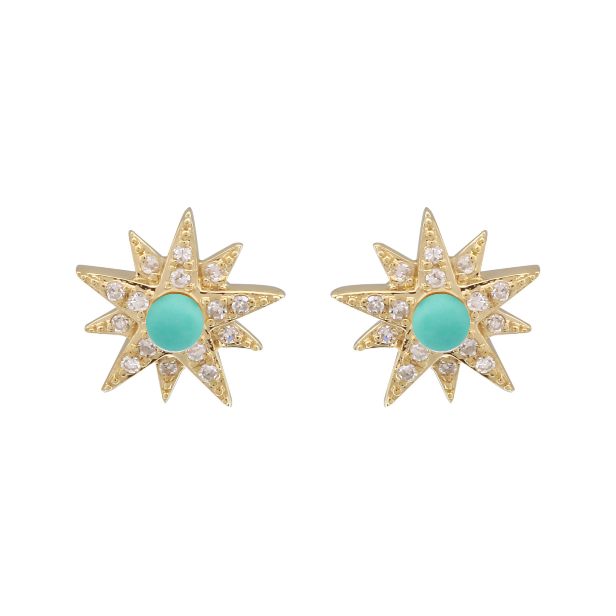 Sunburst Turquoise Studs.