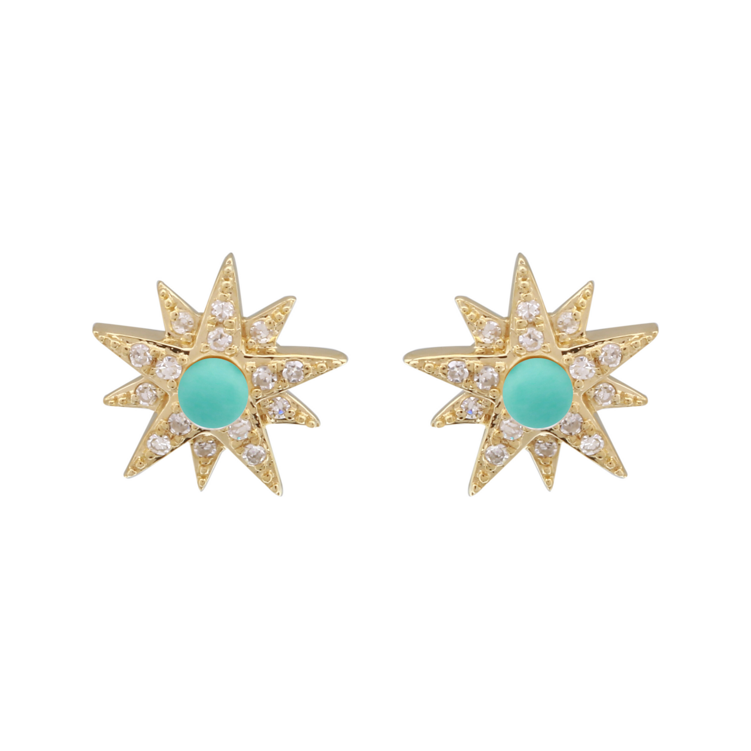 Sunburst Turquoise Studs.