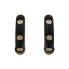 Black Enamel Huggies.