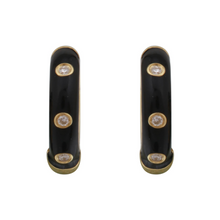 Black Enamel Huggies.