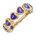 Color Gemstone Hearts Ring.