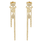 Dangle Chains Drop Earrings.