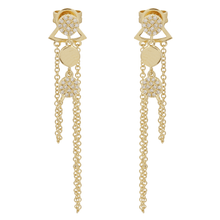 Dangle Chains Drop Earrings.