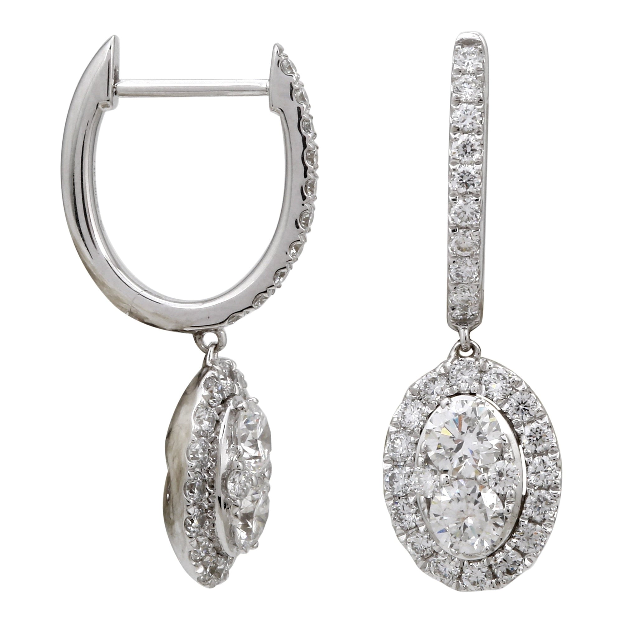 Diamond Drop Hoops.
