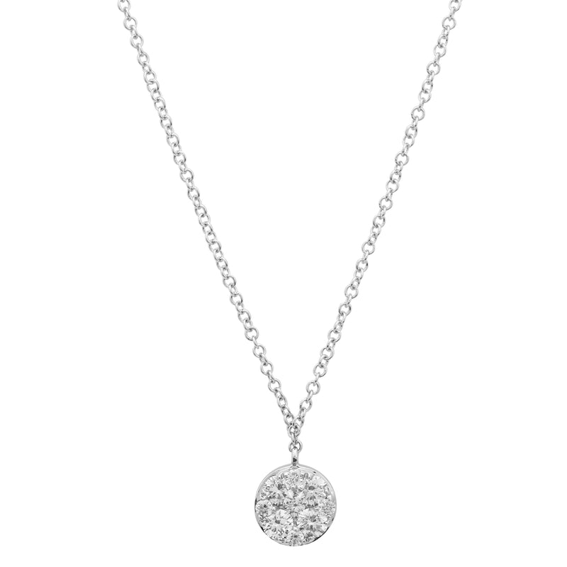 Lab Diamond Cluster Necklace.
