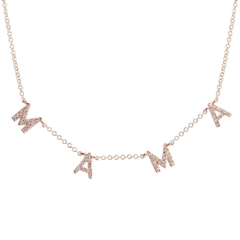 Mama Dangle Letters Necklace.