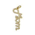 Diamond Mom Heart Charm.