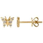 Yellow Diamond Butterfly Studs.