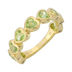 Color Gemstone Hearts Ring.