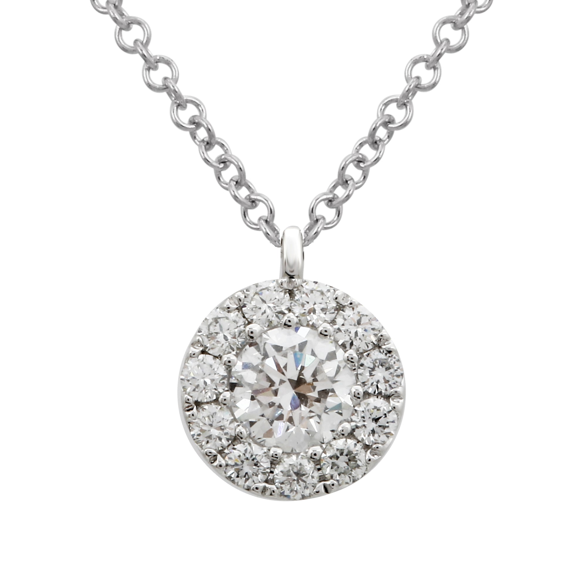 Diamond Halo Pendant.