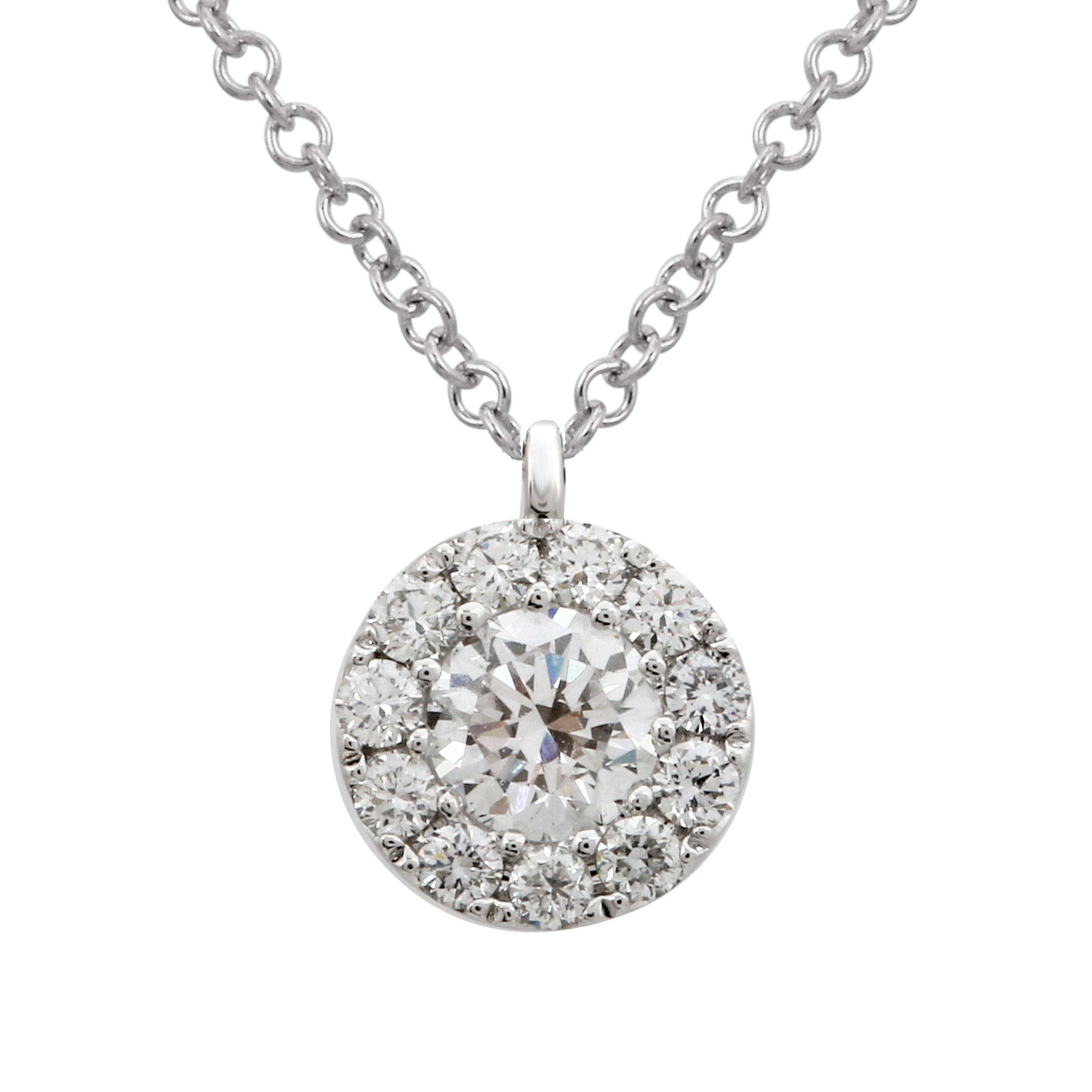 Diamond Halo Pendant.