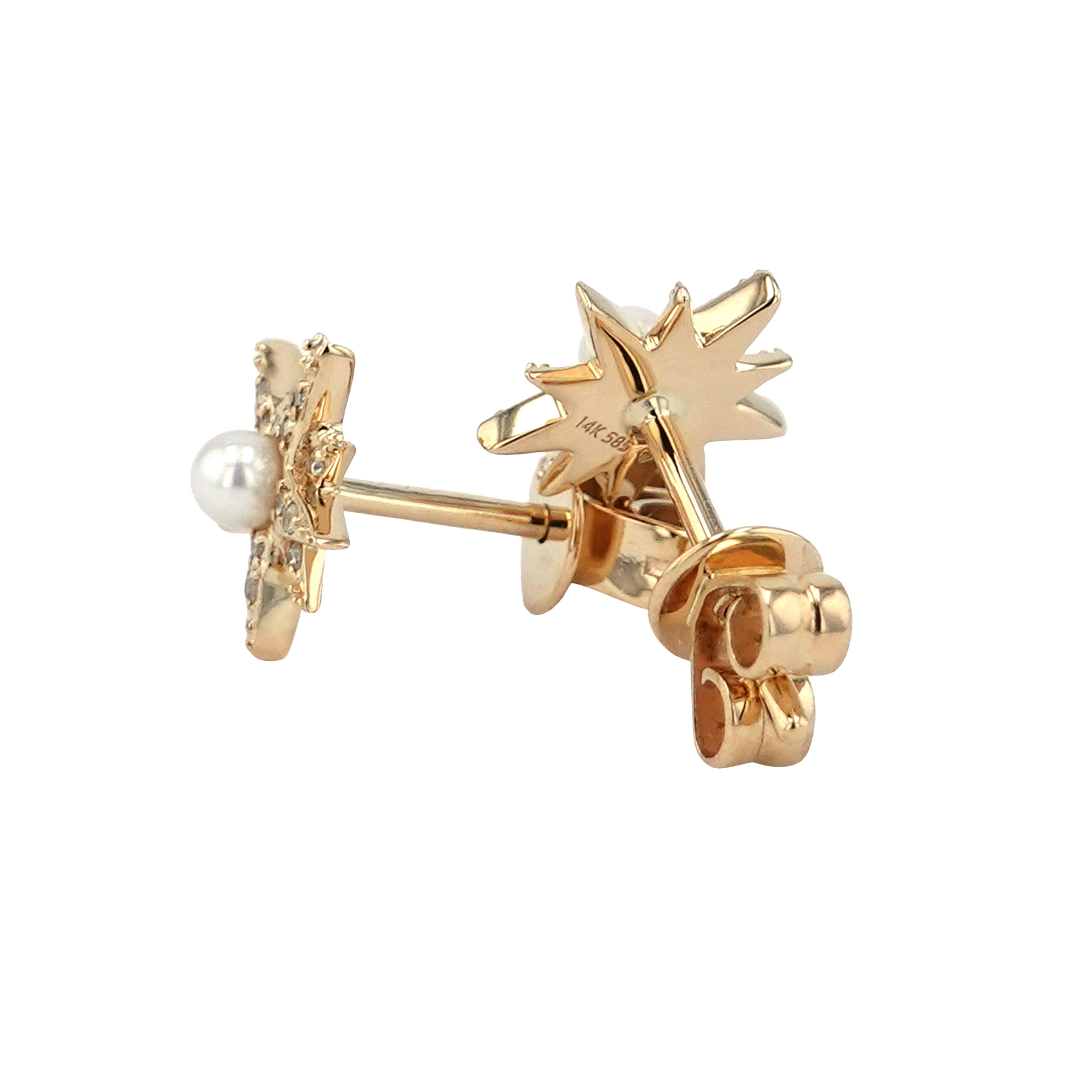 Pearl Pave Sparkle Stud Earrings.